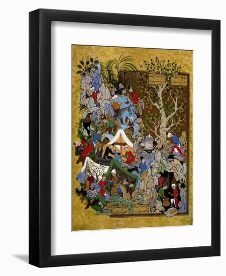 Folio from Haft Awrang (Seven Throne), by Jami, 1539-1543-Muzaffar Ali-Framed Giclee Print