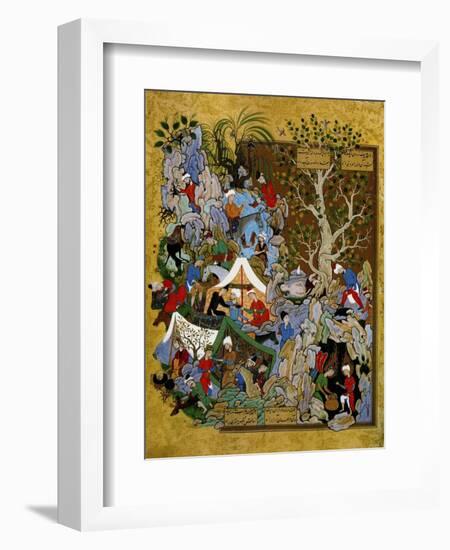 Folio from Haft Awrang (Seven Throne), by Jami, 1539-1543-Muzaffar Ali-Framed Giclee Print