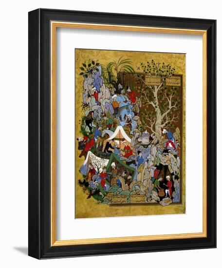 Folio from Haft Awrang (Seven Throne), by Jami, 1539-1543-Muzaffar Ali-Framed Giclee Print