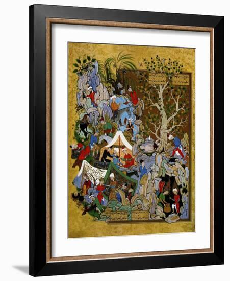 Folio from Haft Awrang (Seven Throne), by Jami, 1539-1543-Muzaffar Ali-Framed Giclee Print