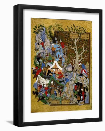 Folio from Haft Awrang (Seven Throne), by Jami, 1539-1543-Muzaffar Ali-Framed Giclee Print