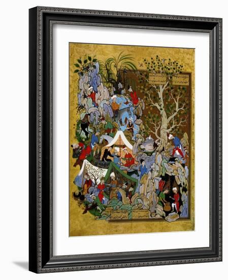 Folio from Haft Awrang (Seven Throne), by Jami, 1539-1543-Muzaffar Ali-Framed Giclee Print