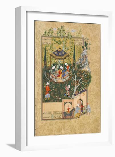 Folio from Haft Awrang (Seven Throne), by Jami, 1550s-null-Framed Giclee Print