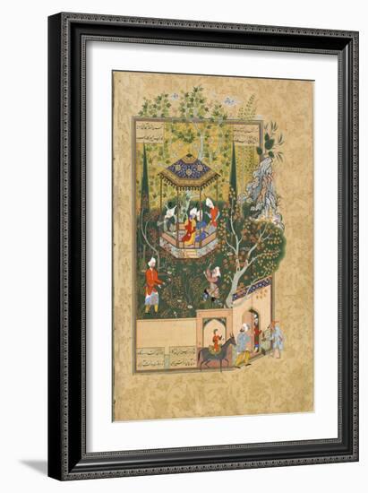 Folio from Haft Awrang (Seven Throne), by Jami, 1550s-null-Framed Giclee Print