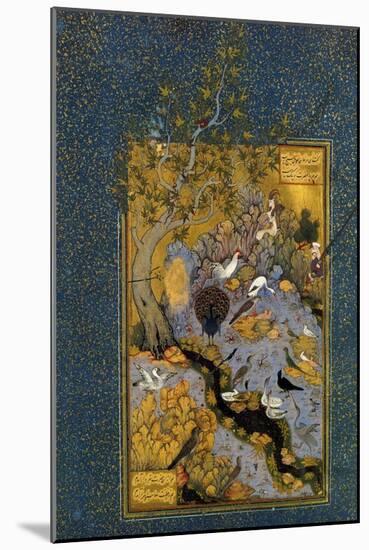 Folio from Mantiq Al-Tayr (The Language of the Bird), by Attar, C1600-Habib Allah-Mounted Giclee Print