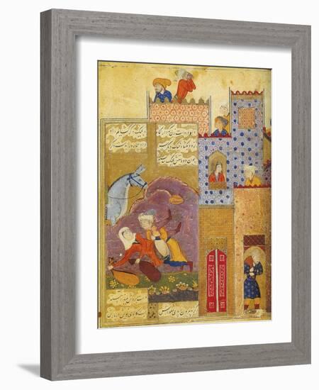 Folio from Silsilat Al-Dhahab (Chain of Gol), by Jami, 1587-null-Framed Giclee Print