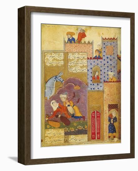 Folio from Silsilat Al-Dhahab (Chain of Gol), by Jami, 1587-null-Framed Giclee Print