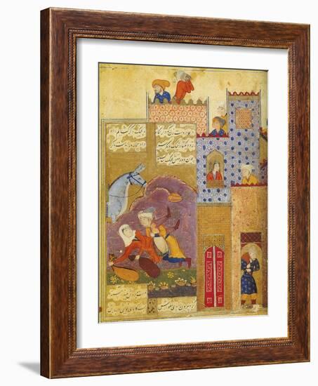 Folio from Silsilat Al-Dhahab (Chain of Gol), by Jami, 1587-null-Framed Giclee Print