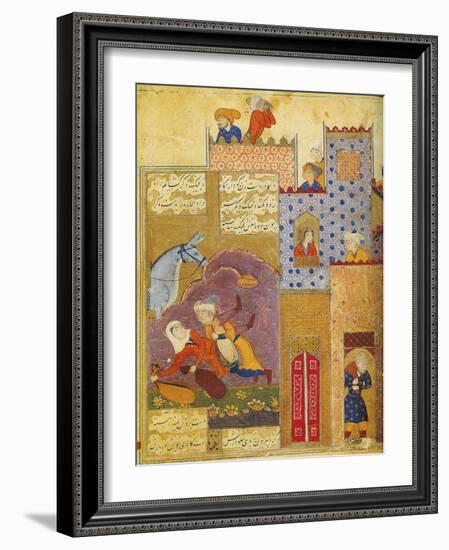 Folio from Silsilat Al-Dhahab (Chain of Gol), by Jami, 1587-null-Framed Giclee Print