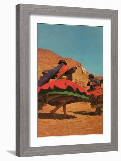 Folk Dancing in Bolivia-null-Framed Art Print