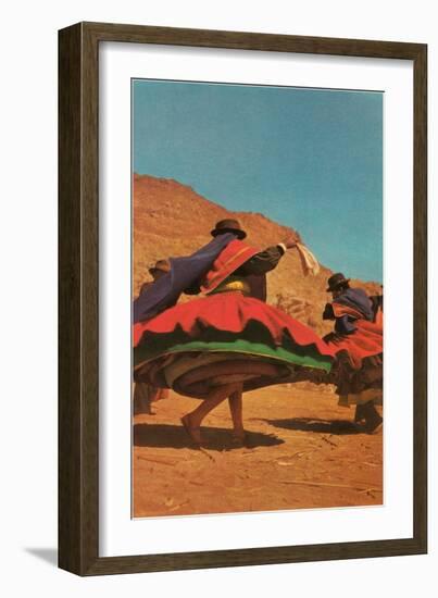 Folk Dancing in Bolivia-null-Framed Art Print