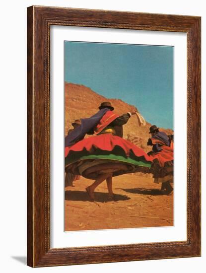 Folk Dancing in Bolivia-null-Framed Art Print