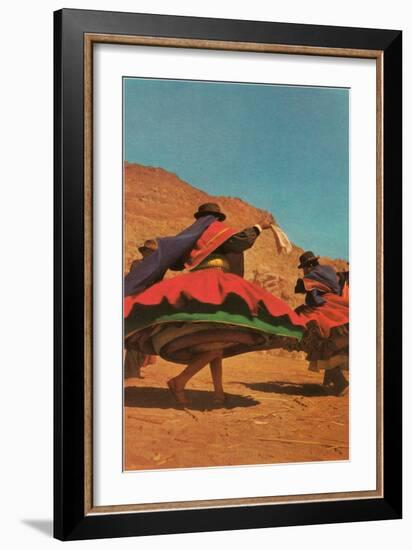 Folk Dancing in Bolivia-null-Framed Art Print