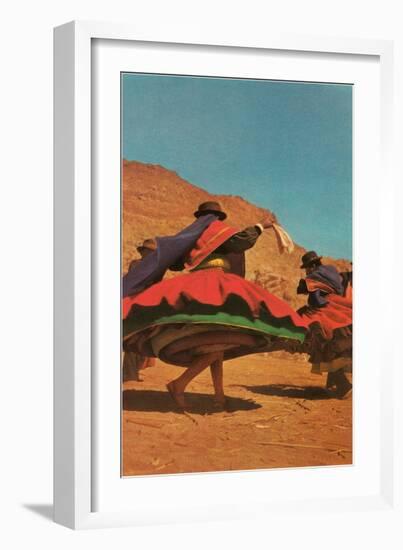 Folk Dancing in Bolivia-null-Framed Art Print