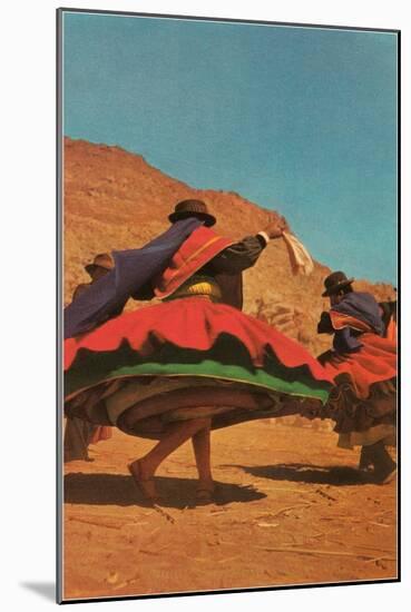 Folk Dancing in Bolivia-null-Mounted Art Print