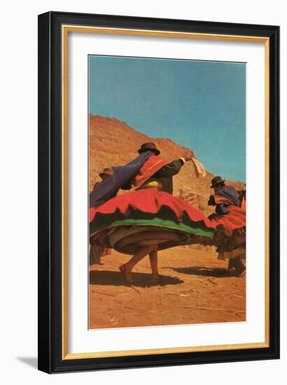 Folk Dancing in Bolivia-null-Framed Art Print