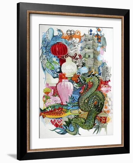 Folk Dragon-Oxana Zaika-Framed Giclee Print