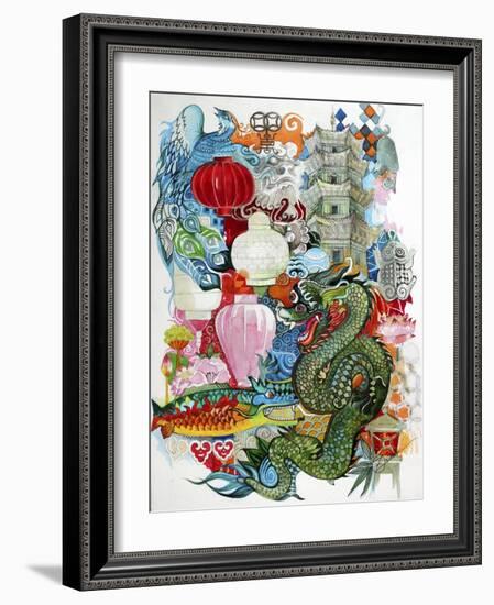 Folk Dragon-Oxana Zaika-Framed Giclee Print