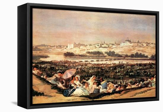 Folk Festival at the San Isidro-Day-Francisco de Goya-Framed Stretched Canvas