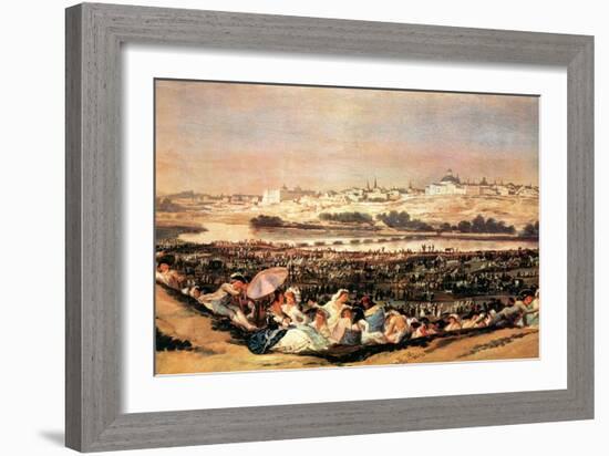 Folk Festival at the San Isidro-Day-Francisco de Goya-Framed Art Print