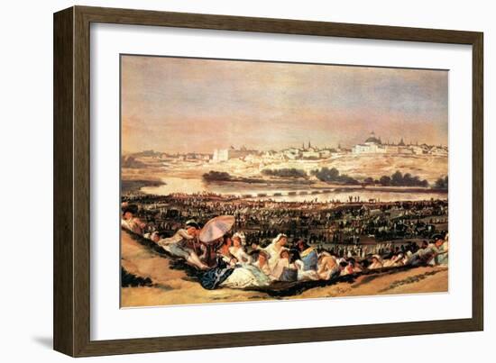 Folk Festival at the San Isidro-Day-Francisco de Goya-Framed Art Print