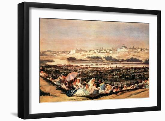 Folk Festival at the San Isidro-Day-Francisco de Goya-Framed Art Print