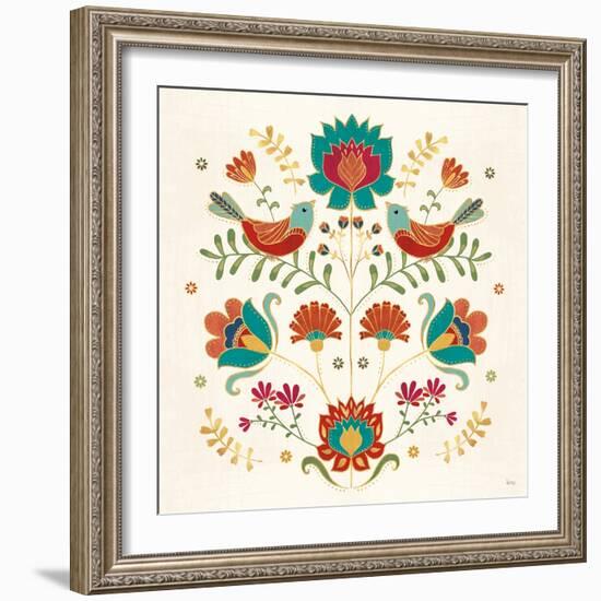 Folk Floral II-Veronique Charron-Framed Art Print