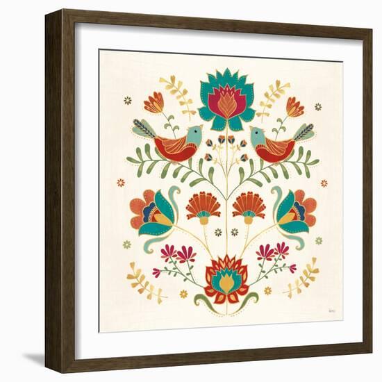 Folk Floral II-Veronique Charron-Framed Art Print