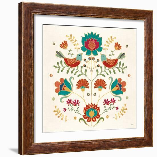 Folk Floral II-Veronique Charron-Framed Art Print