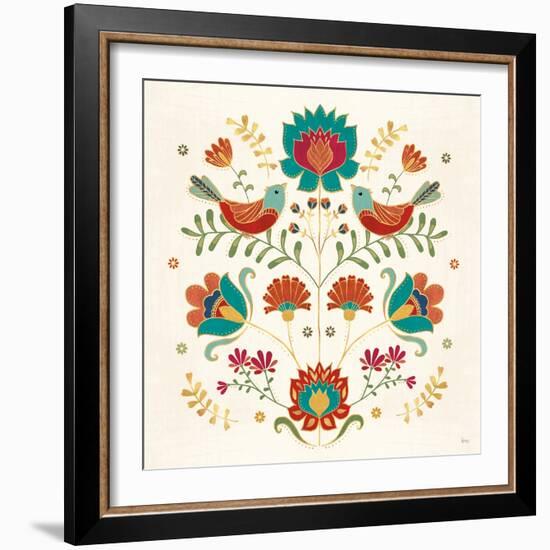 Folk Floral II-Veronique Charron-Framed Art Print