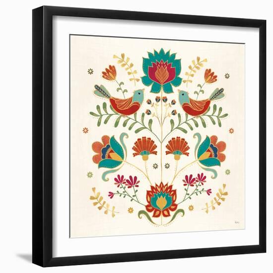 Folk Floral II-Veronique Charron-Framed Art Print