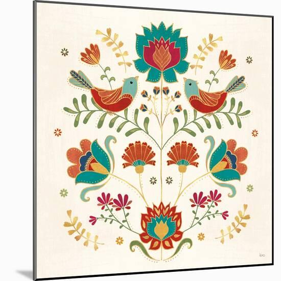 Folk Floral II-Veronique Charron-Mounted Art Print