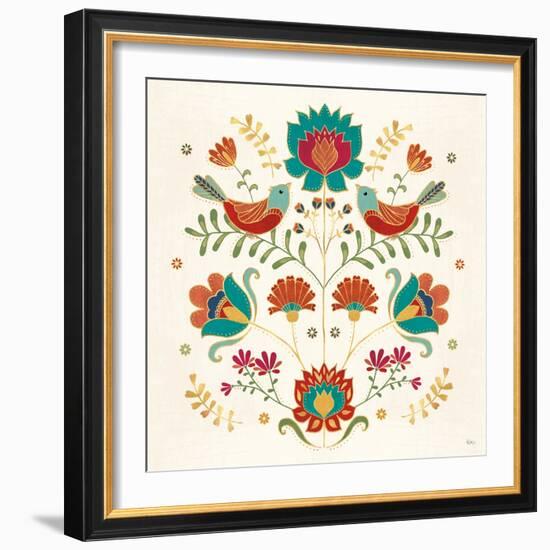 Folk Floral II-Veronique Charron-Framed Art Print