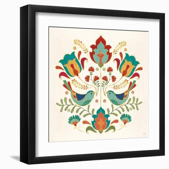 Folk Floral III-Veronique Charron-Framed Art Print