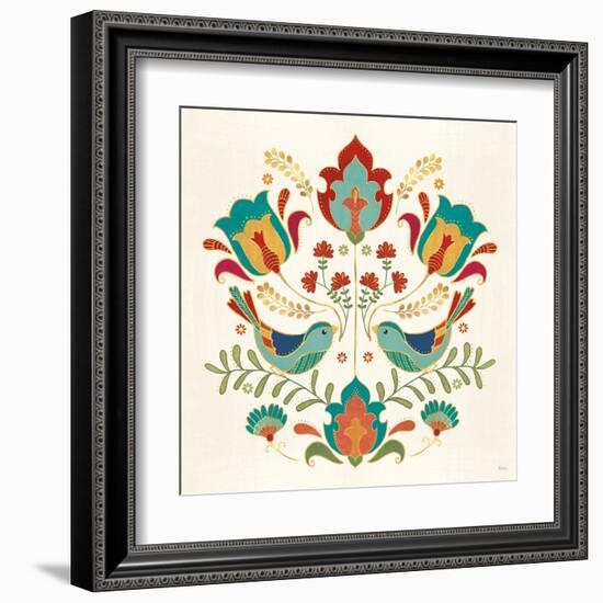 Folk Floral III-Veronique Charron-Framed Art Print