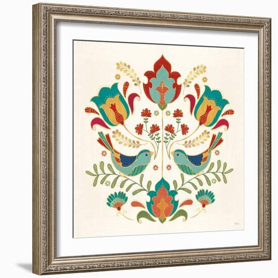 Folk Floral III-Veronique Charron-Framed Art Print