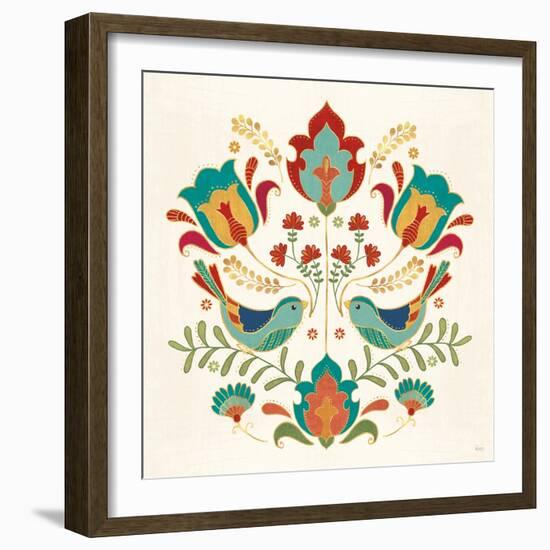 Folk Floral III-Veronique Charron-Framed Art Print