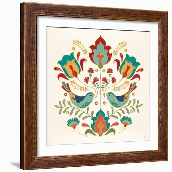 Folk Floral III-Veronique Charron-Framed Art Print