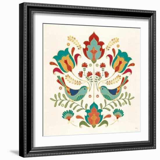 Folk Floral III-Veronique Charron-Framed Art Print