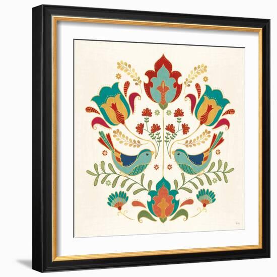 Folk Floral III-Veronique Charron-Framed Art Print