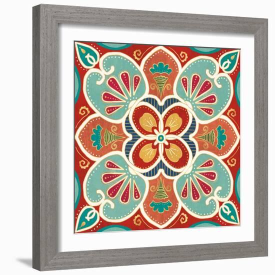 Folk Floral VII-Veronique Charron-Framed Art Print