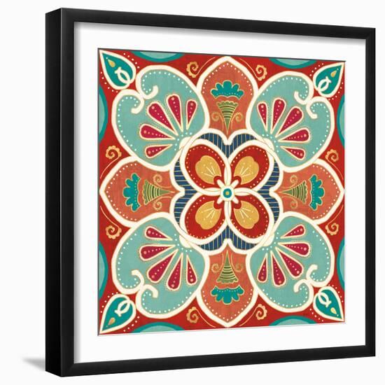 Folk Floral VII-Veronique Charron-Framed Art Print