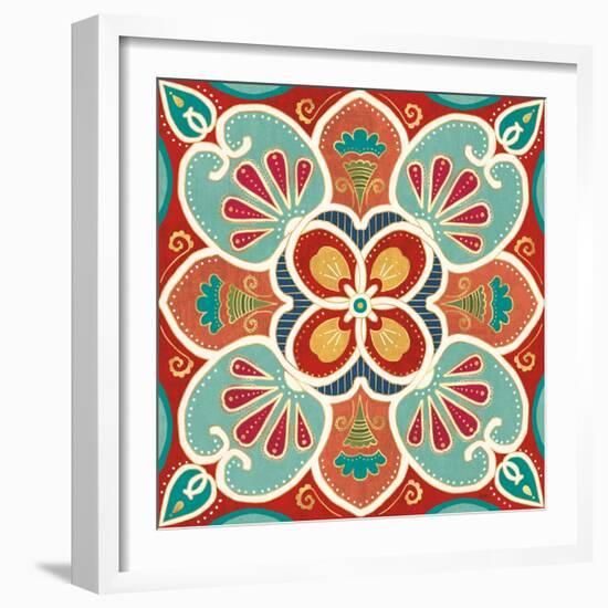 Folk Floral VII-Veronique Charron-Framed Art Print