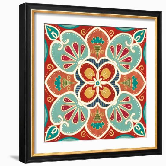 Folk Floral VII-Veronique Charron-Framed Art Print