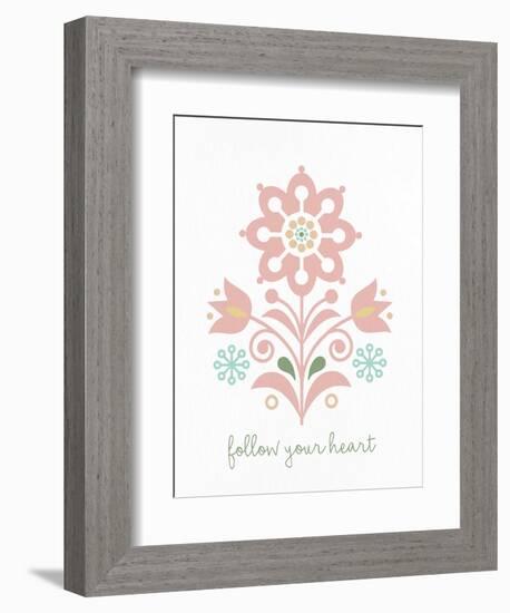 Folk Flower 1-Kimberly Allen-Framed Premium Giclee Print