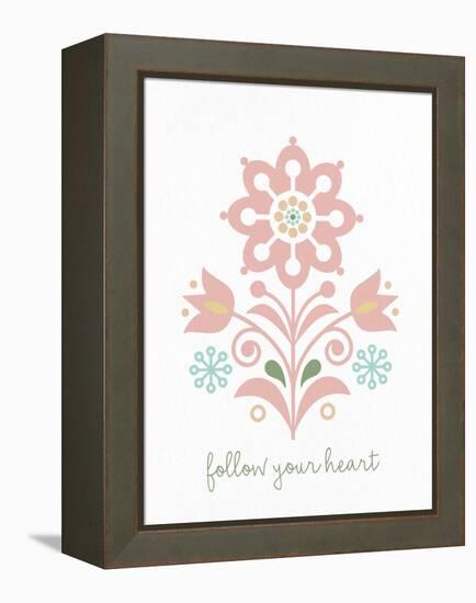 Folk Flower 1-Kimberly Allen-Framed Stretched Canvas