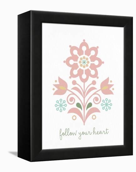 Folk Flower 1-Kimberly Allen-Framed Stretched Canvas