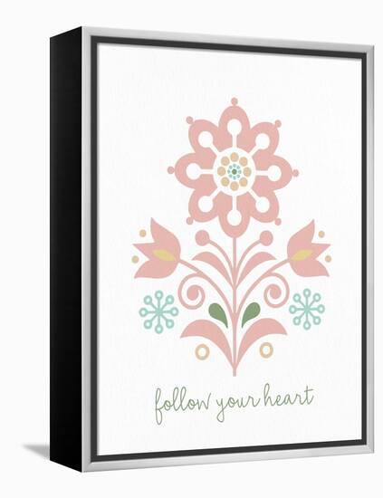 Folk Flower 1-Kimberly Allen-Framed Stretched Canvas