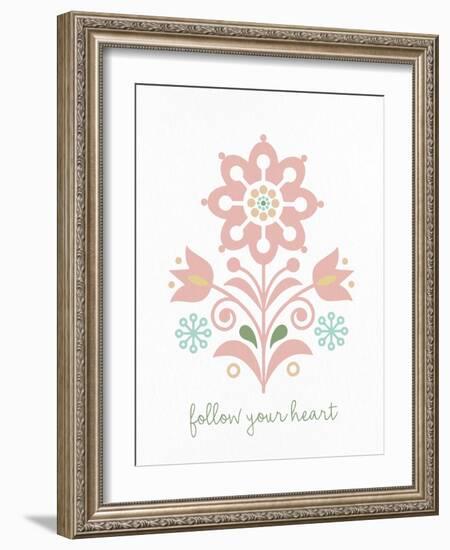 Folk Flower 1-Kimberly Allen-Framed Art Print