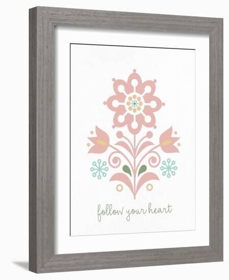 Folk Flower 1-Kimberly Allen-Framed Art Print